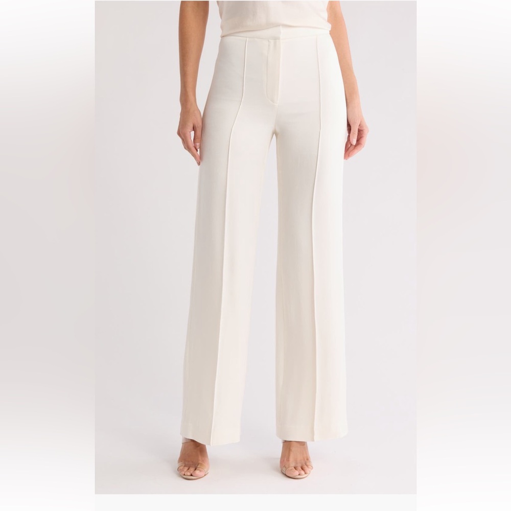 NWT Veronica Beard white “Millicent” wide leg pant